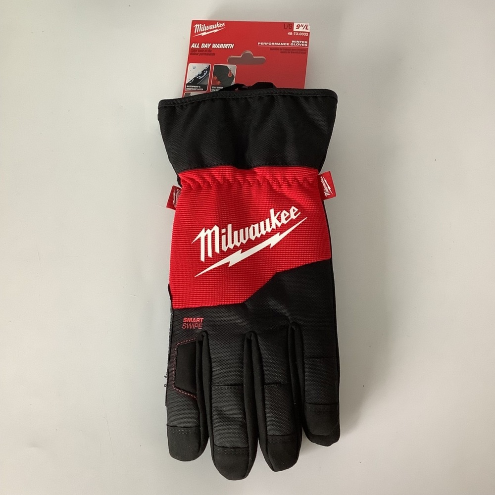 Milwaukee 48-73-0032 Large Winter Performance Gloves 9" New Smartswipe